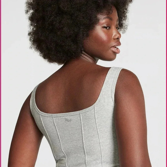 VS PINK CINCHED CORSET TOP - Picture 2 of 9